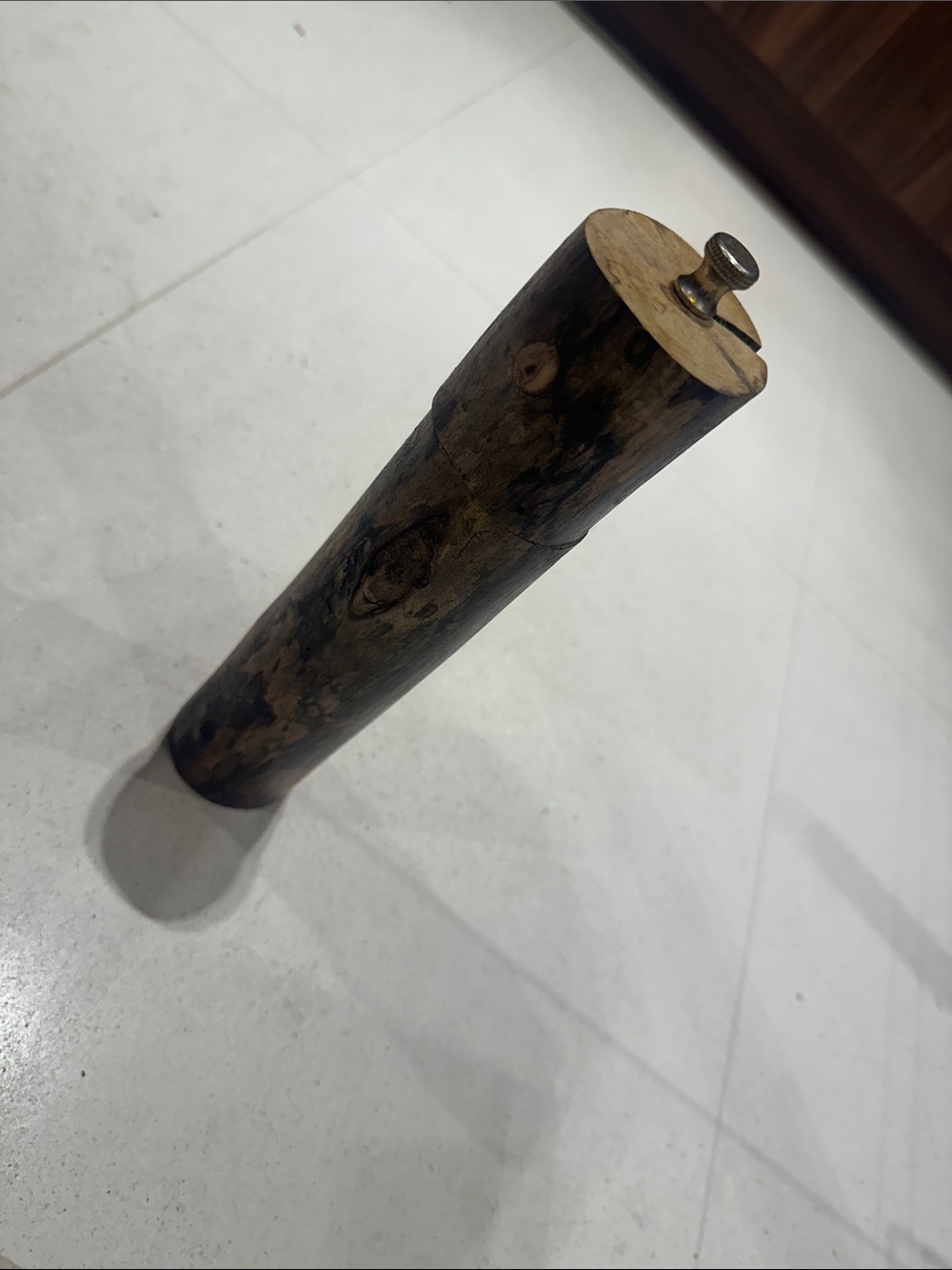 Wooden Pepper Mill Grinder - Dark Brown